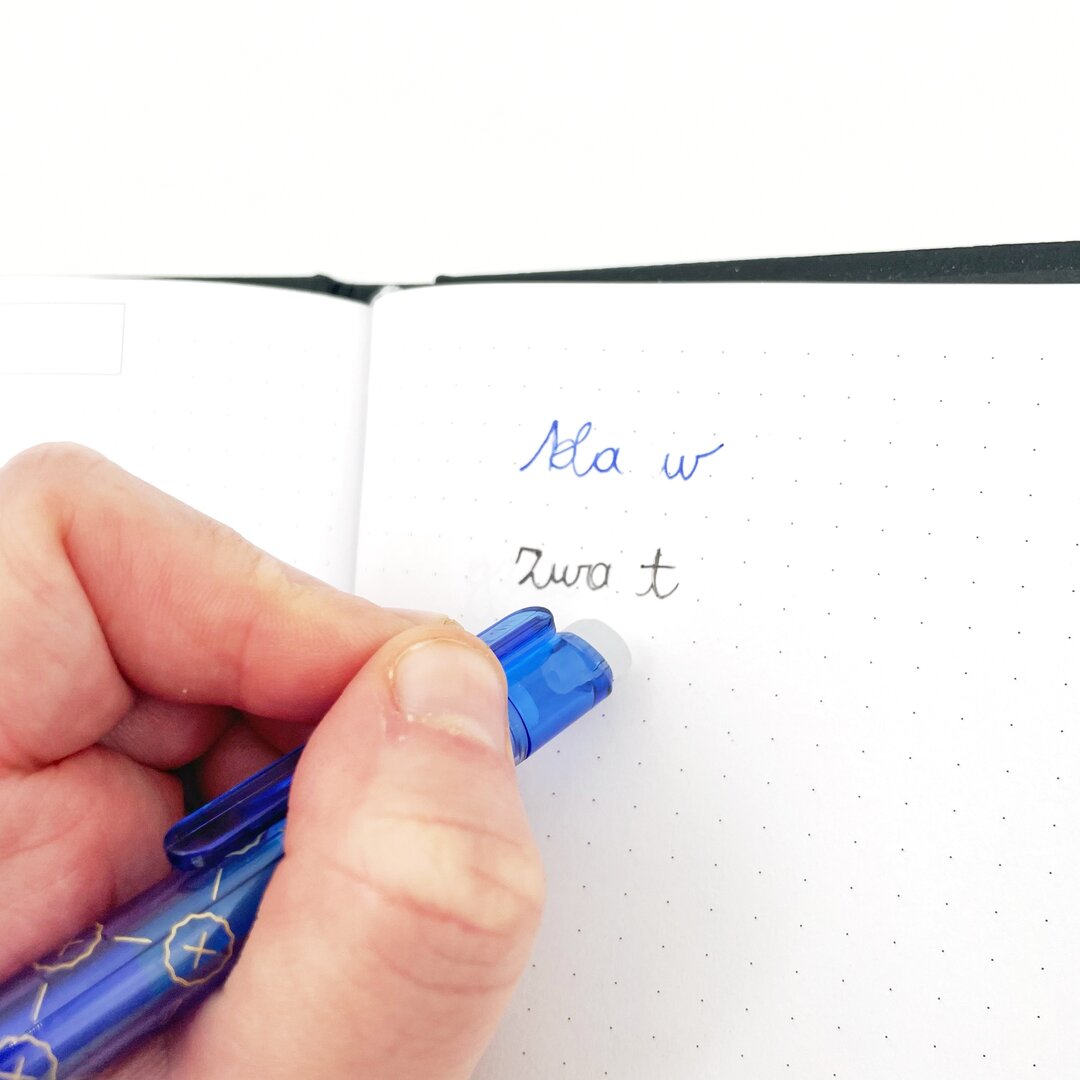 Radierbare Stifte – 2er-Set Schwarz und Blau