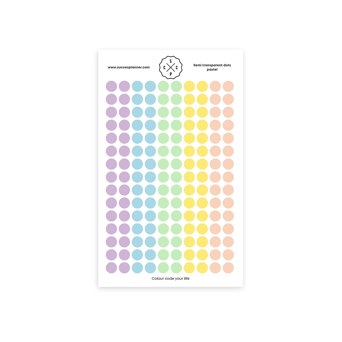 Halbtransparente Dot-Sticker Pastell