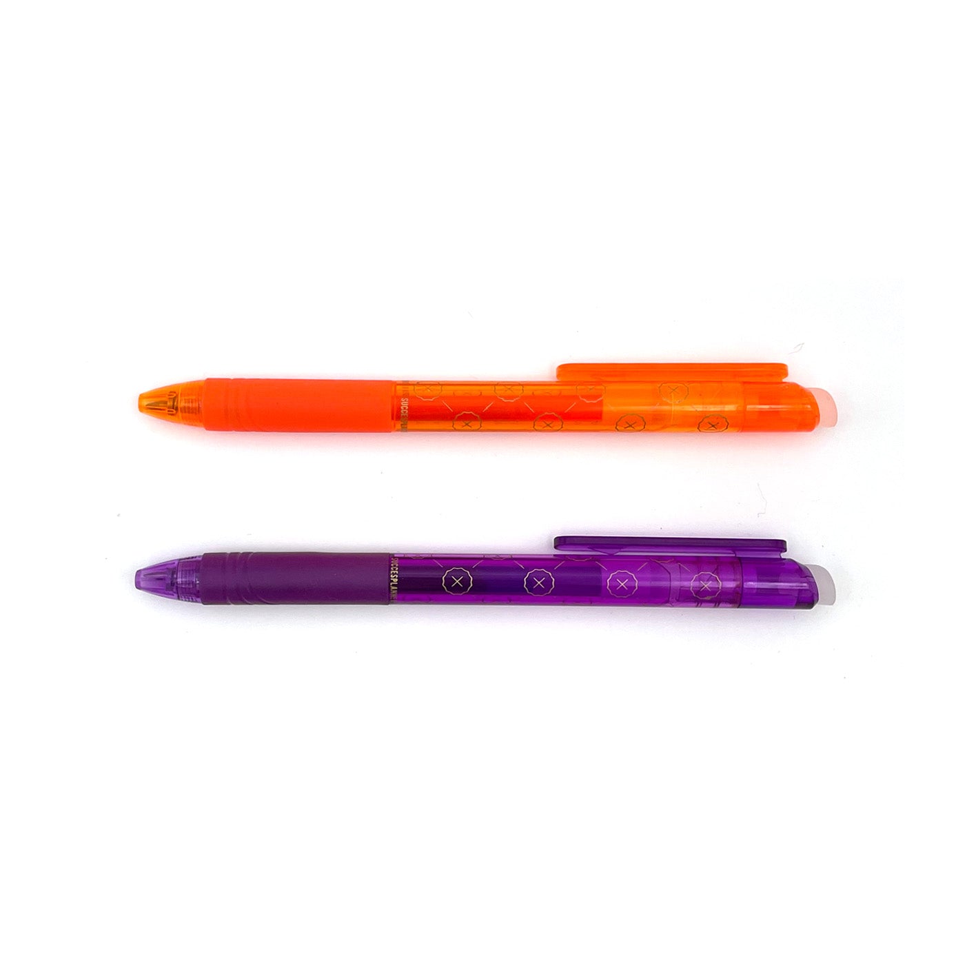 Radierbare Stifte – 2er-Set Orange und Lila