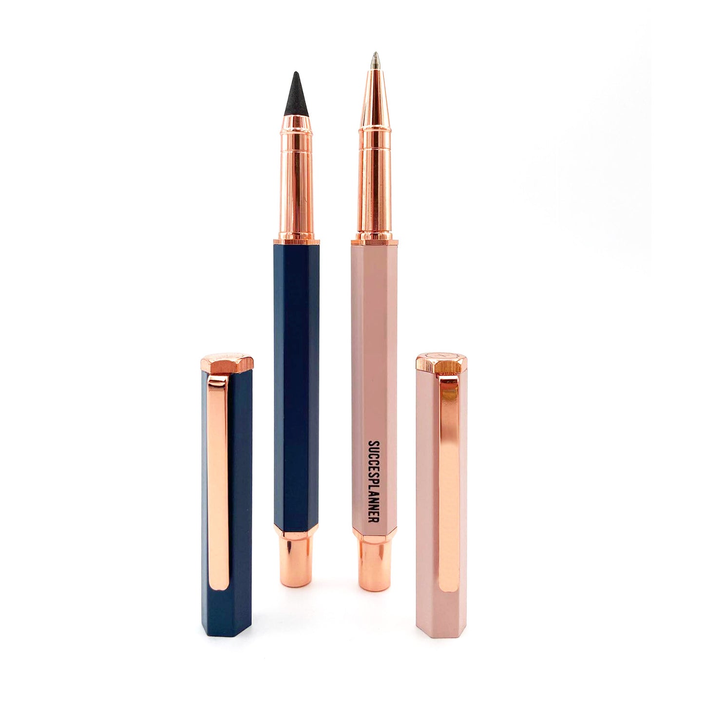 SET Tintenroller Rosa & Wunder-Bleistift Dunkelblau