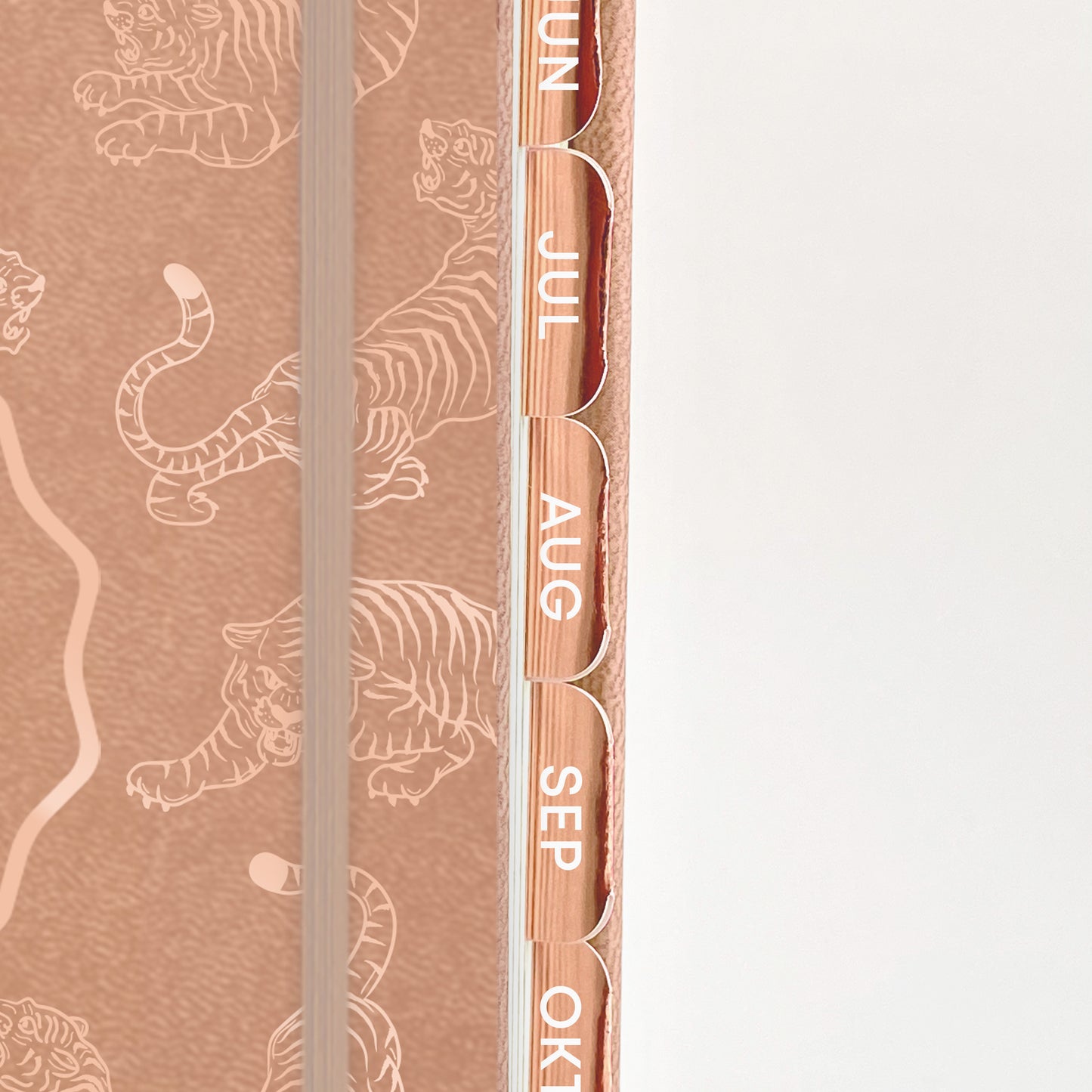 Monats-Tabs Metallic-Rosa