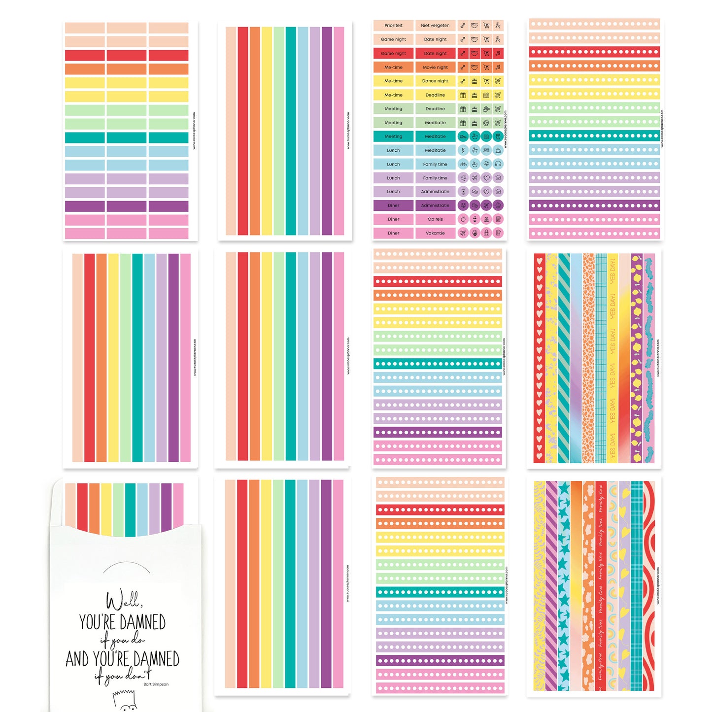 Washi-Fun Sticker-Set Regenbogen