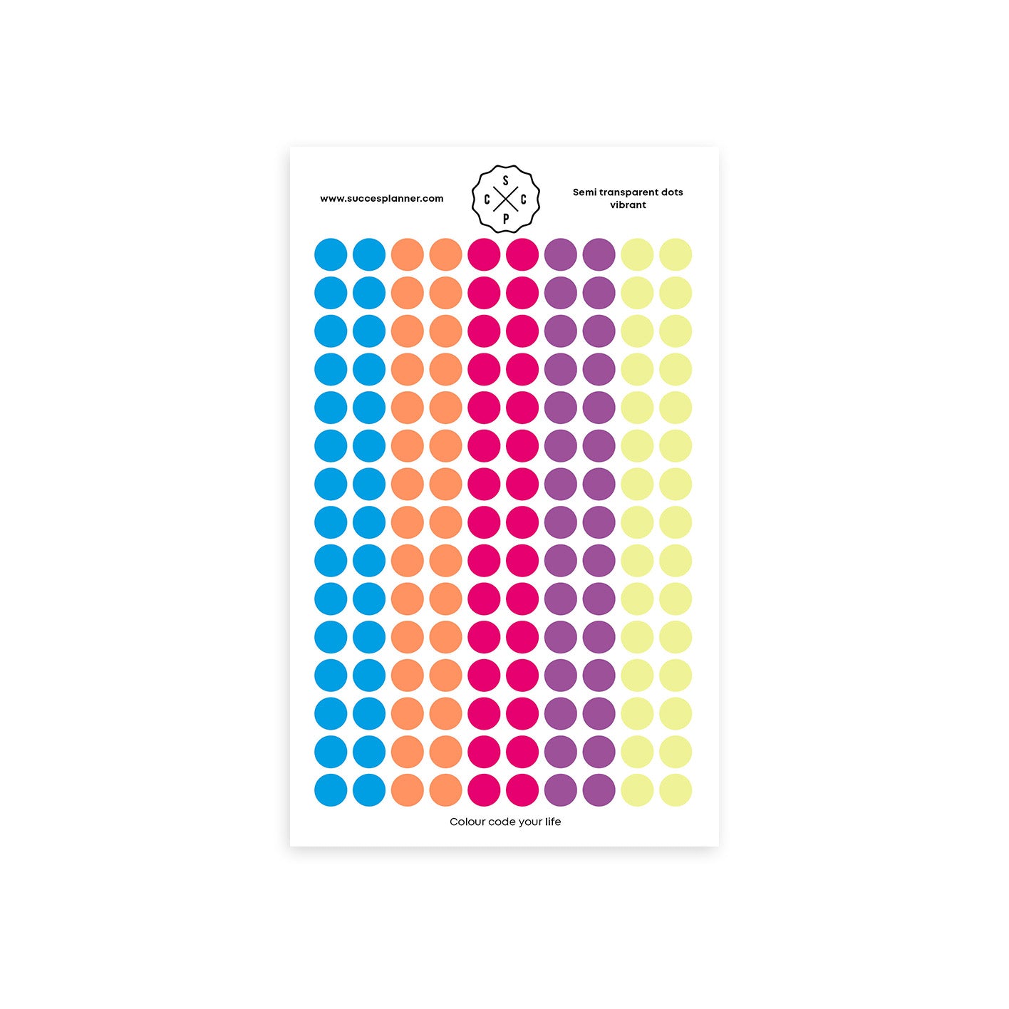 Halbtransparente Dot-Sticker Knallig