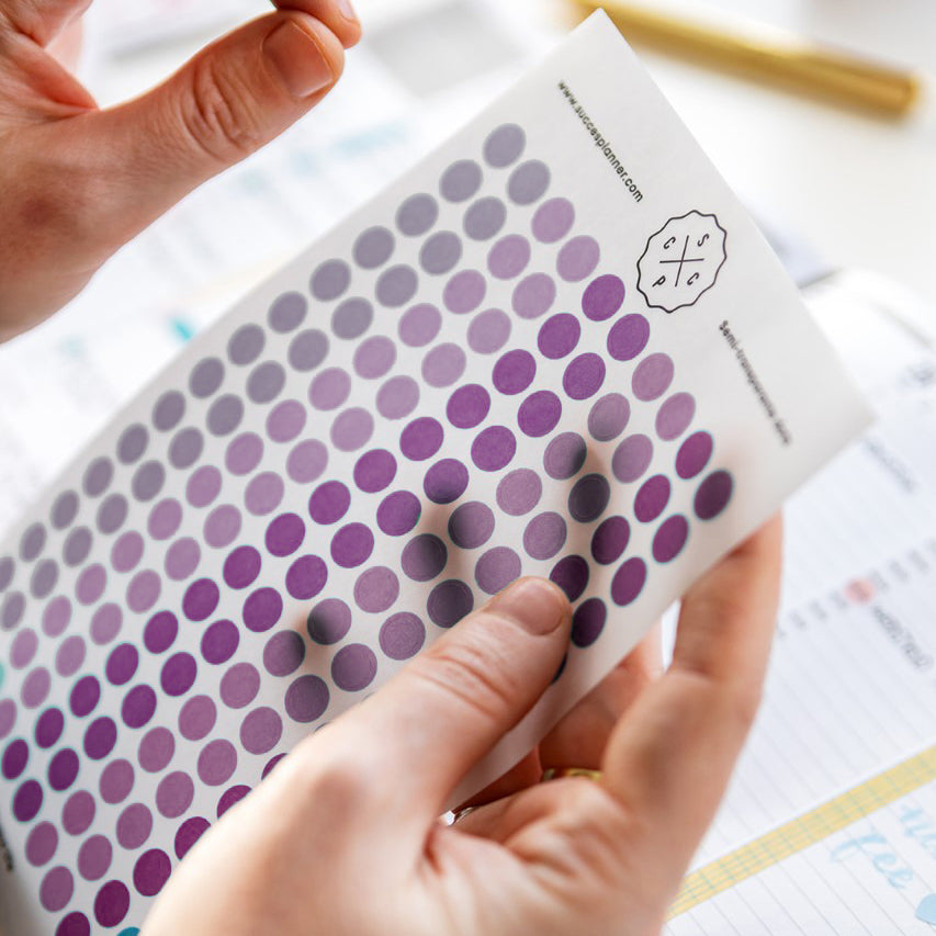 NEU | Halbtransparente Dot-Sticker Purple universe