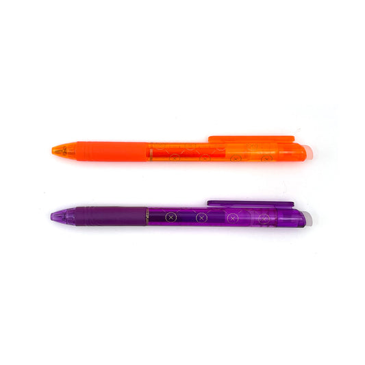 Radierbare Stifte – 2er-Set Orange und Lila