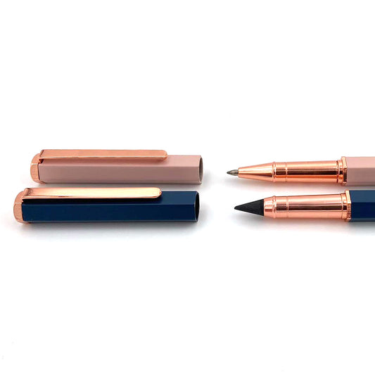 SET Tintenroller Rosa & Wunder-Bleistift Dunkelblau