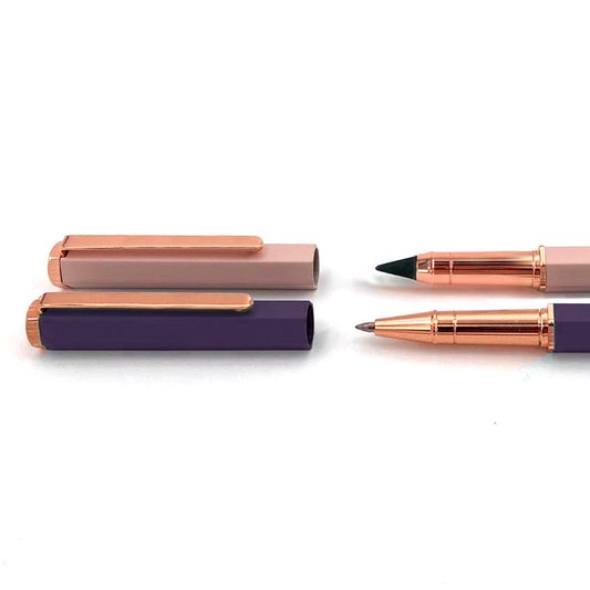 NEU | SET Tintenroller Dunkelviolett & Wunder-Bleistift Rosa