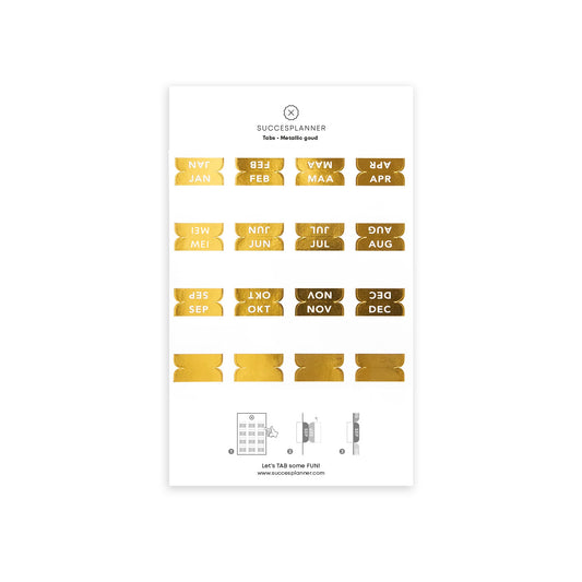 Monats-Tabs Metallic-Gold