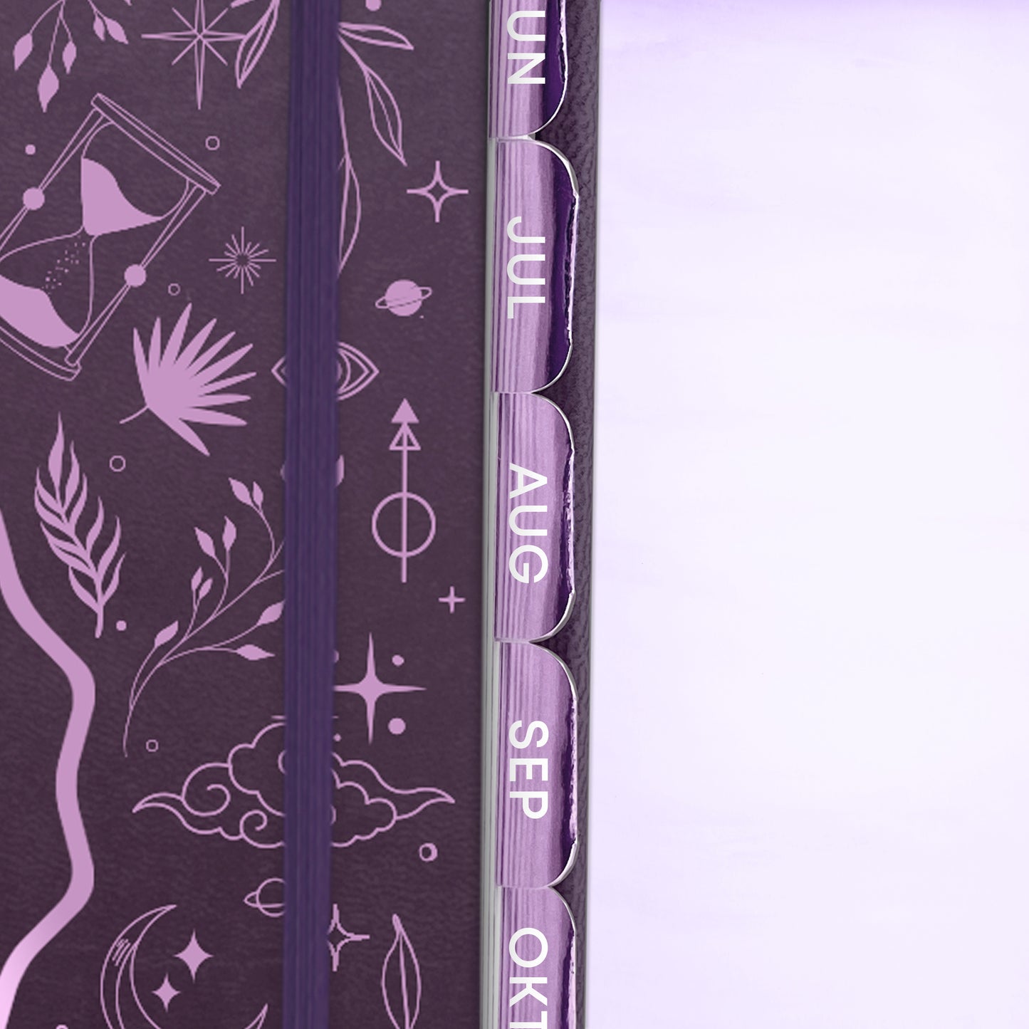 Monats-Tabs Metallic-Violett