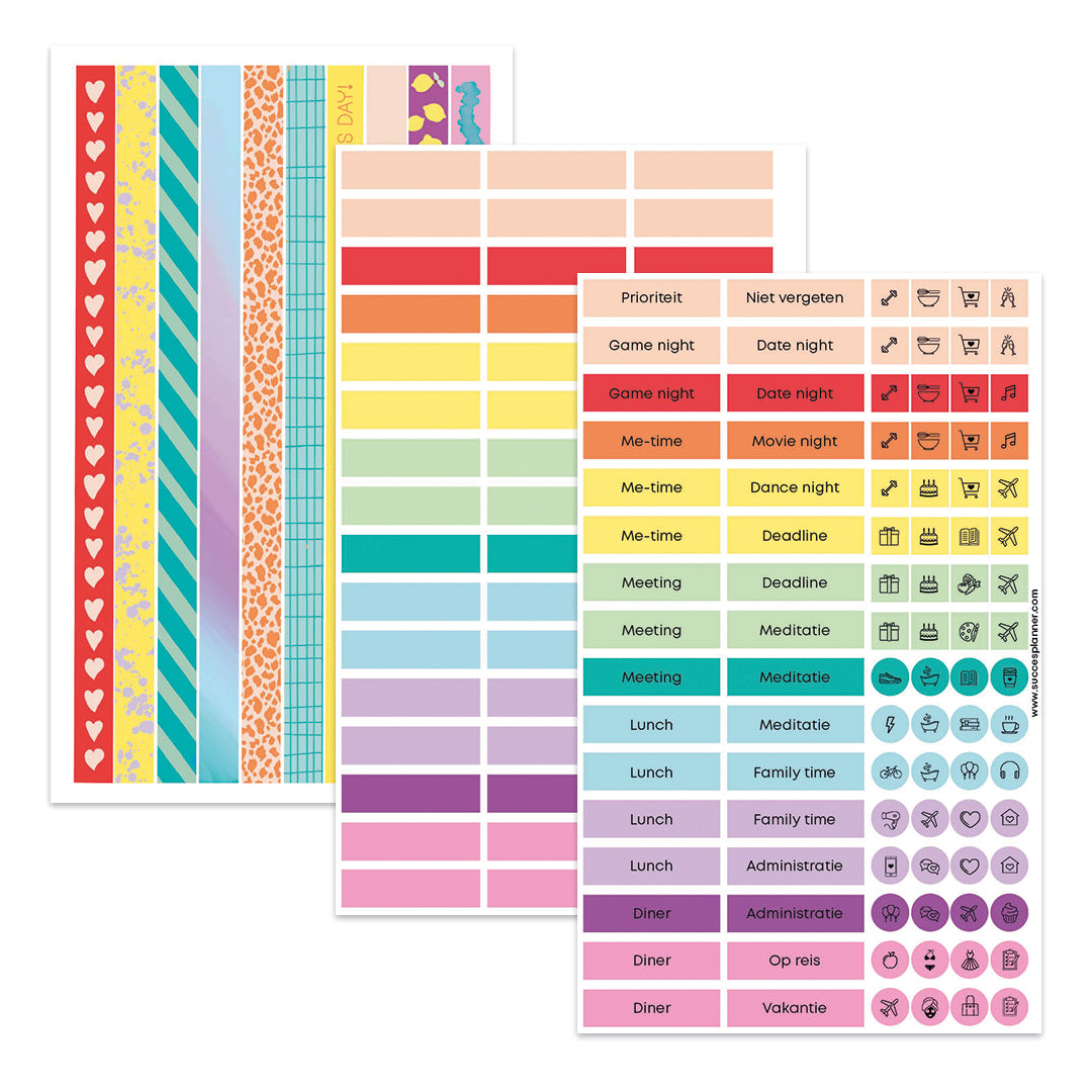 Washi-Fun Sticker-Set Regenbogen
