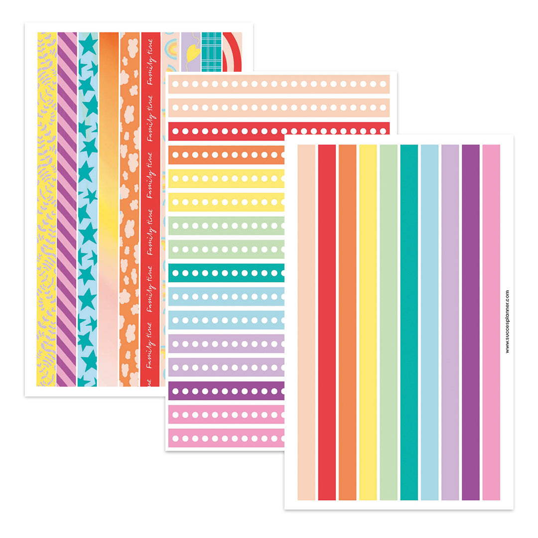Washi-Fun Sticker-Set Regenbogen