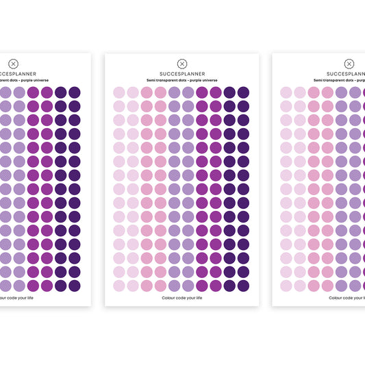 NEU | Halbtransparente Dot-Sticker Purple universe