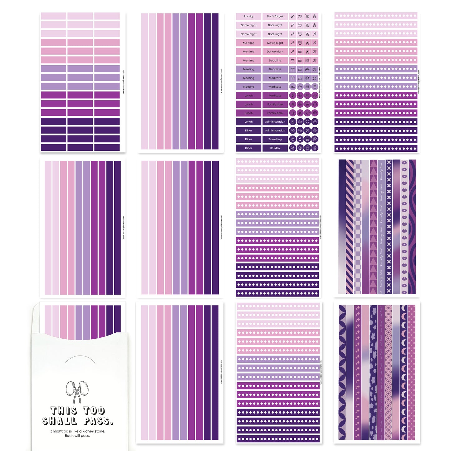 NEU | Washi-Fun Sticker-Set Purple Universe