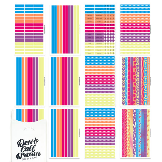 Washi-Fun Sticker-Set Knallig