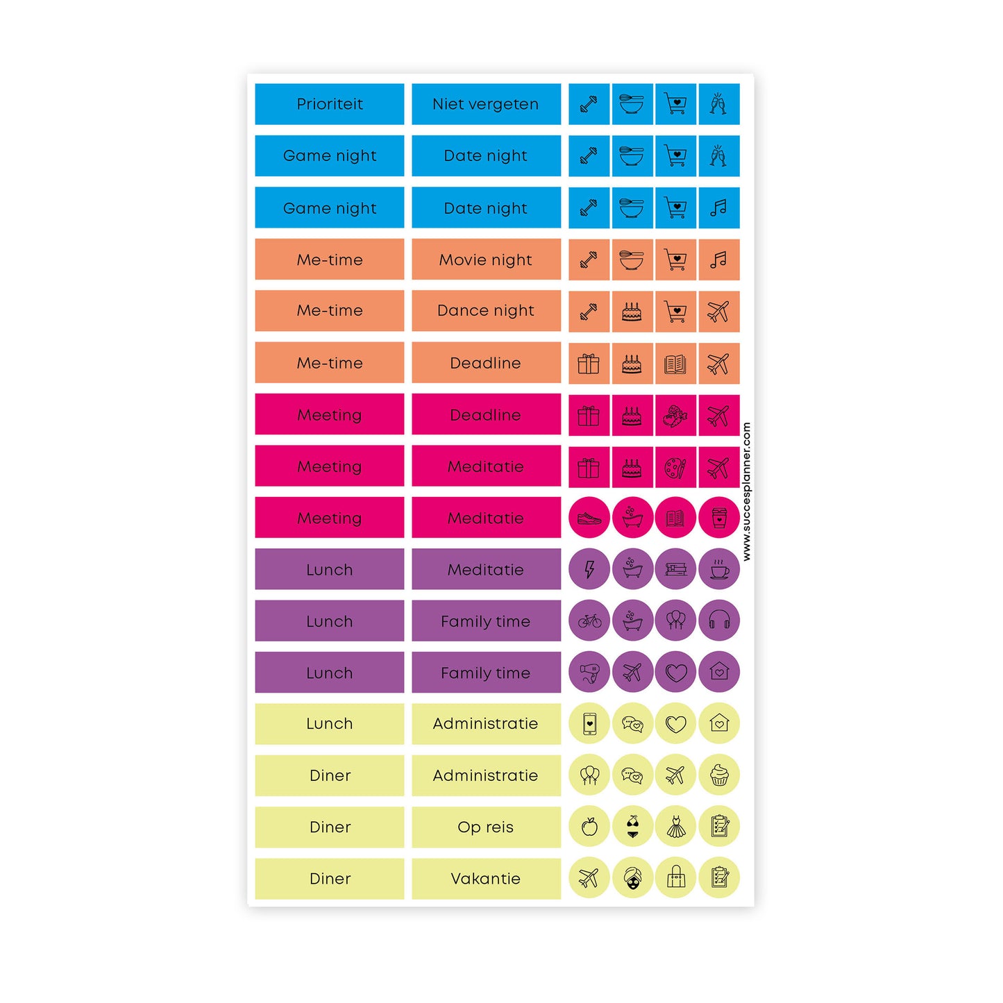 Washi-Fun Sticker-Set Knallig