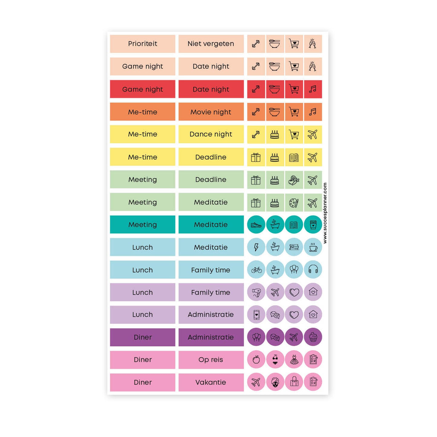 Washi-Fun Sticker-Set Regenbogen